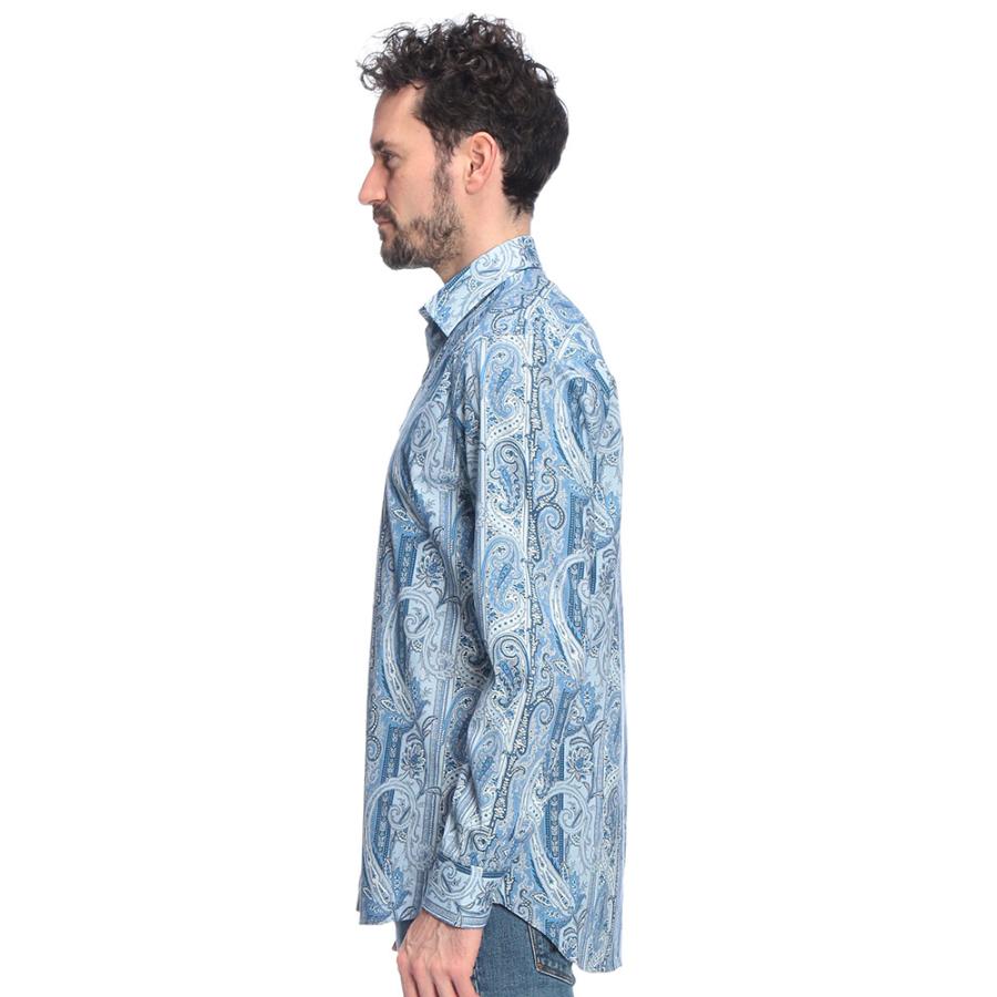 ETRO（エトロ） メンズ シャツ 長袖 ペイズリー柄 ストレッチ コットン
