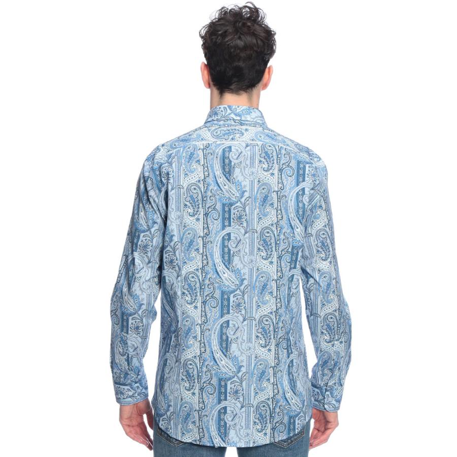 ETRO（エトロ） メンズ シャツ 長袖 ペイズリー柄 ストレッチ コットン