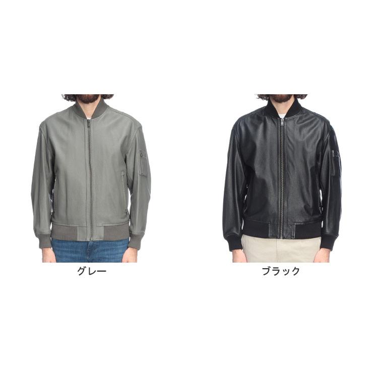 HUGO BOSS（ヒューゴ・ボス） メンズ ブルゾン レザー フルジップ