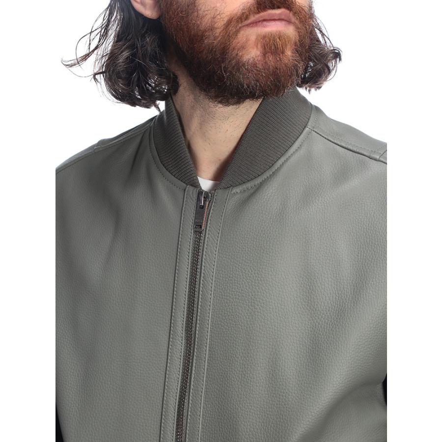 HUGO BOSS（ヒューゴ・ボス） メンズ ブルゾン レザー フルジップ