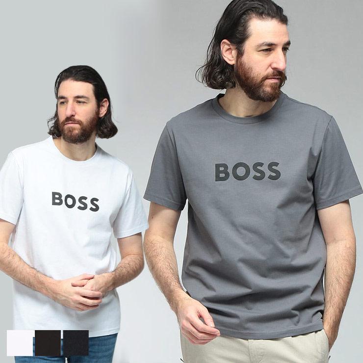 HUGO BOSS（ヒューゴ・ボス） メンズ Tシャツ 半袖 ロゴ プリント