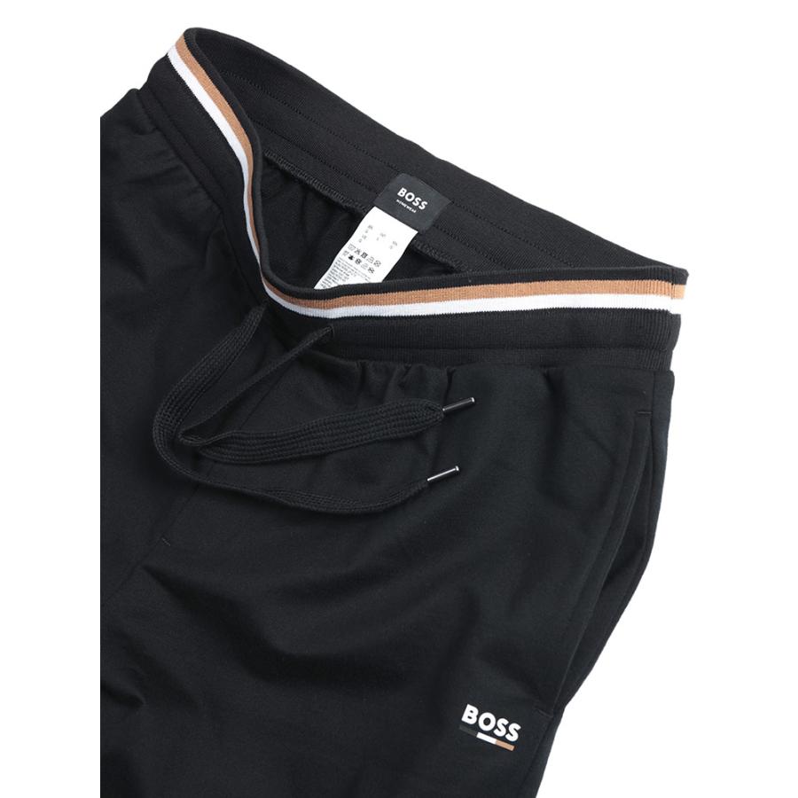 ヒューゴボス メンズ パンツ HUGO BOSS ロゴ リブライン スウェット パンツ HBU50554830 ブランド ボトムス セットアップ可 ブラックの画像