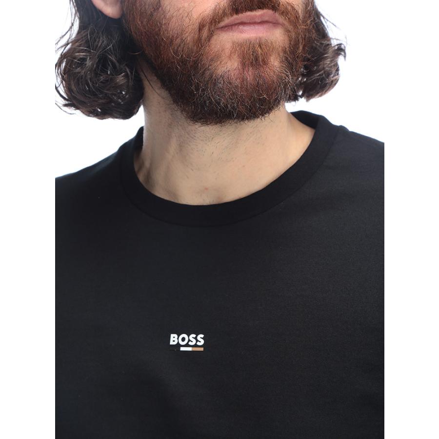 HUGO BOSS（ヒューゴ・ボス） メンズ Tシャツ 長袖 ロゴ リブライン