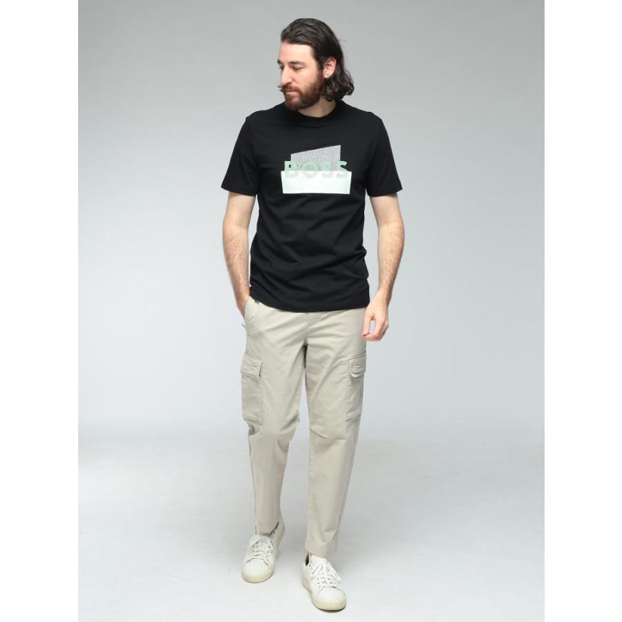 ヒューゴボス メンズ カーゴパンツ HUGO BOSS ロゴ ポケット ミリタリー カーゴ パンツ HB50552096 ブランド ボトムス ベージュの画像