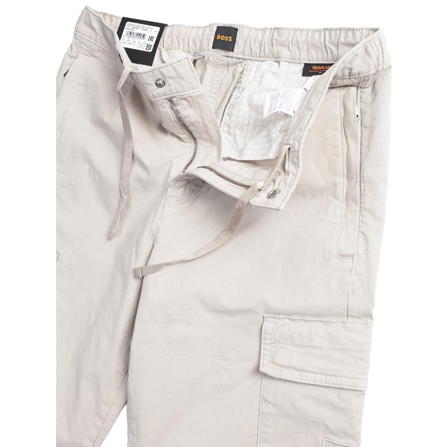 ヒューゴボス メンズ カーゴパンツ HUGO BOSS ロゴ ポケット ミリタリー カーゴ パンツ HB50552096 ブランド ボトムス ベージュの画像