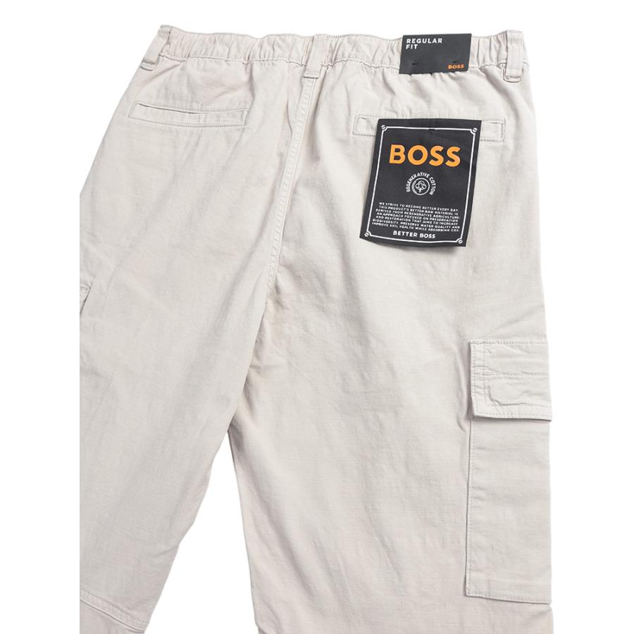 ヒューゴボス メンズ カーゴパンツ HUGO BOSS ロゴ ポケット ミリタリー カーゴ パンツ HB50552096 ブランド ボトムス ベージュの画像
