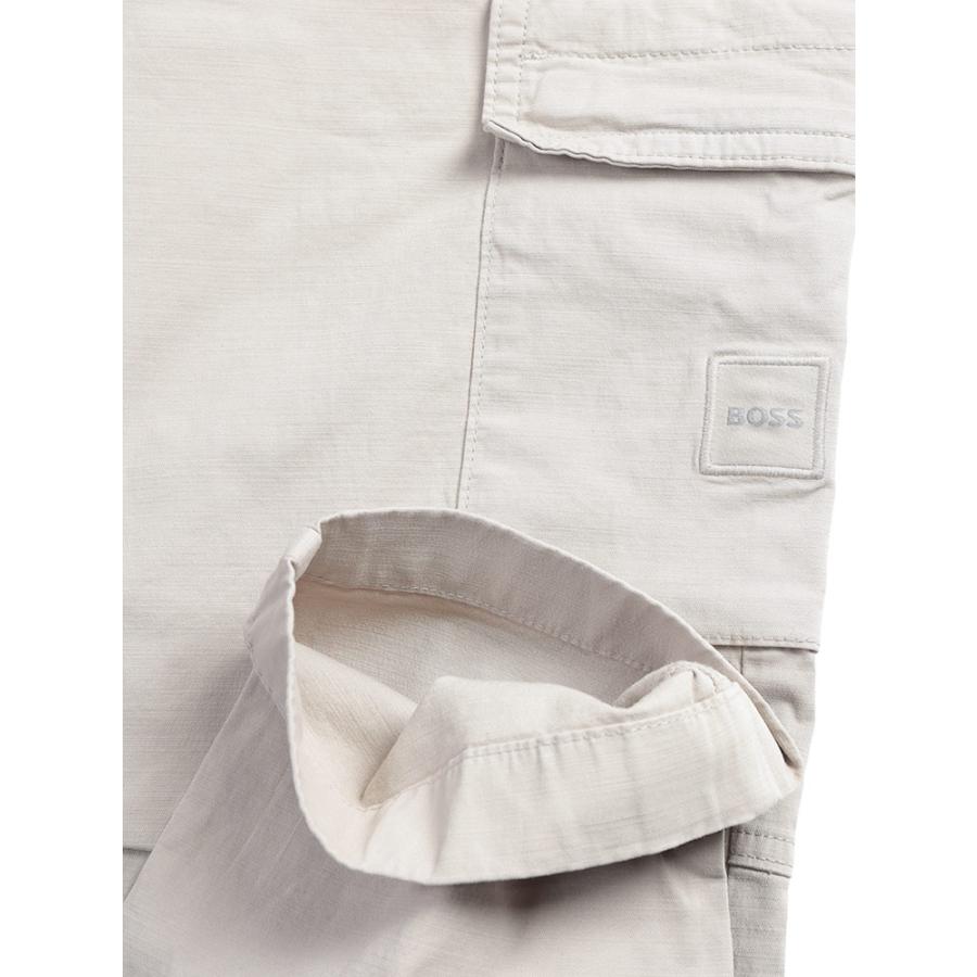 ヒューゴボス メンズ カーゴパンツ HUGO BOSS ロゴ ポケット ミリタリー カーゴ パンツ HB50552096 ブランド ボトムス ベージュの画像