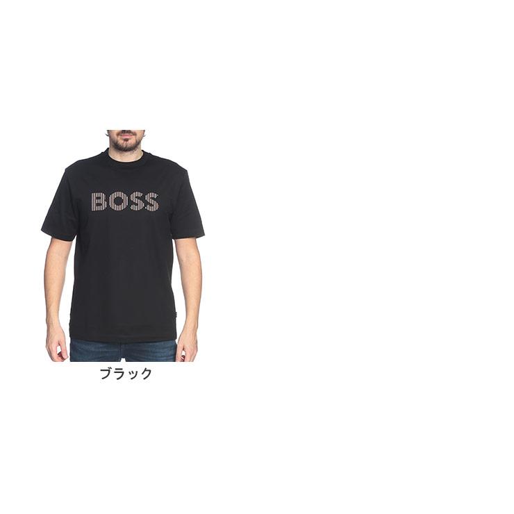 HUGO BOSS（ヒューゴ・ボス） メンズ Tシャツ 半袖 ロゴ刺繍 クルー