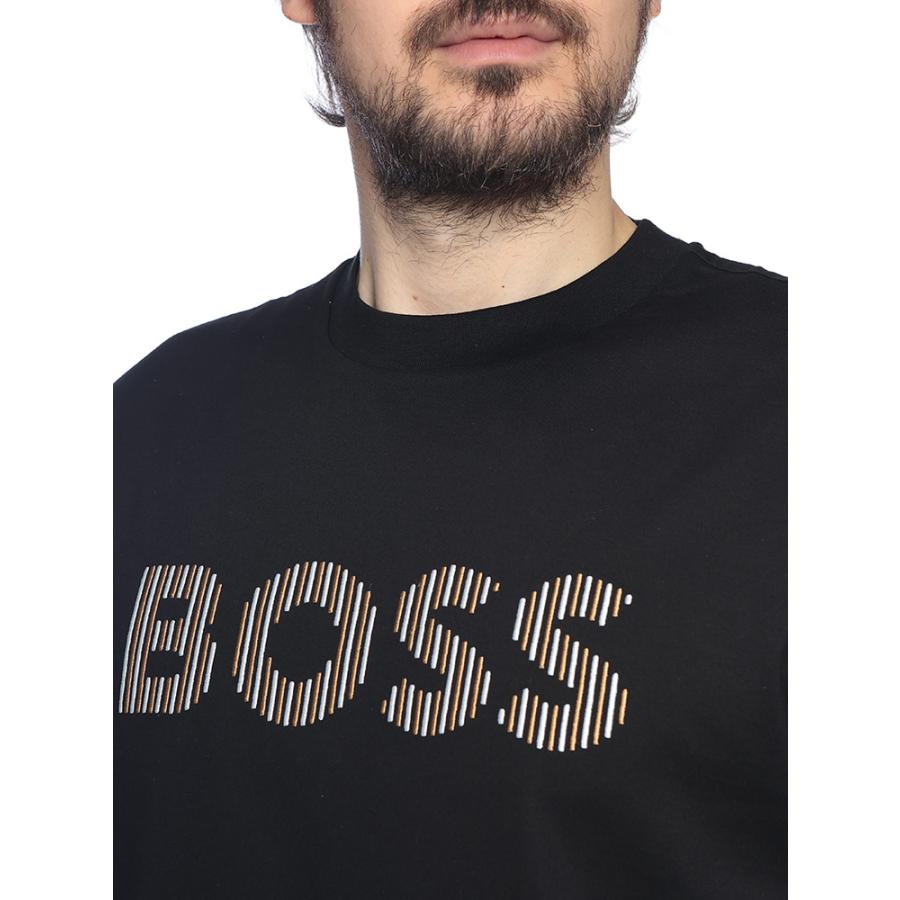 HUGO BOSS（ヒューゴ・ボス） メンズ Tシャツ 半袖 ロゴ刺繍 クルー