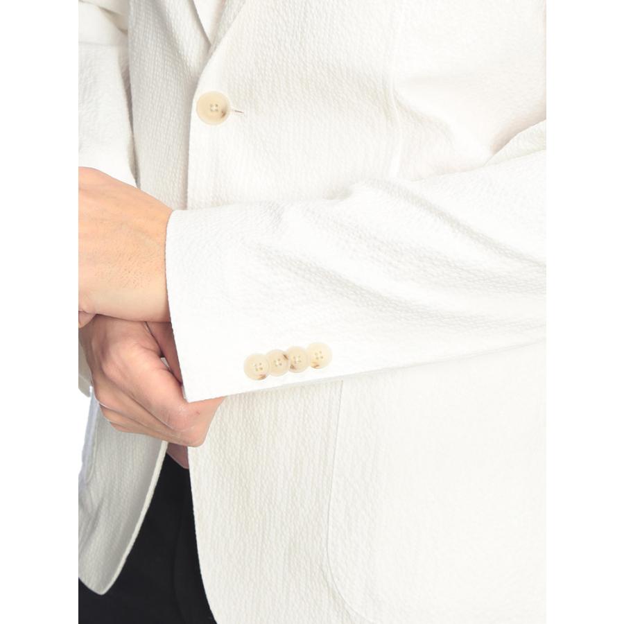 ヒューゴボス HUGO BOSS メンズ ジャケット シアサッカー シングル 2ツ釦 テーラード HBHANRY10279134 ブランド アウター フォーマル 春 夏の画像