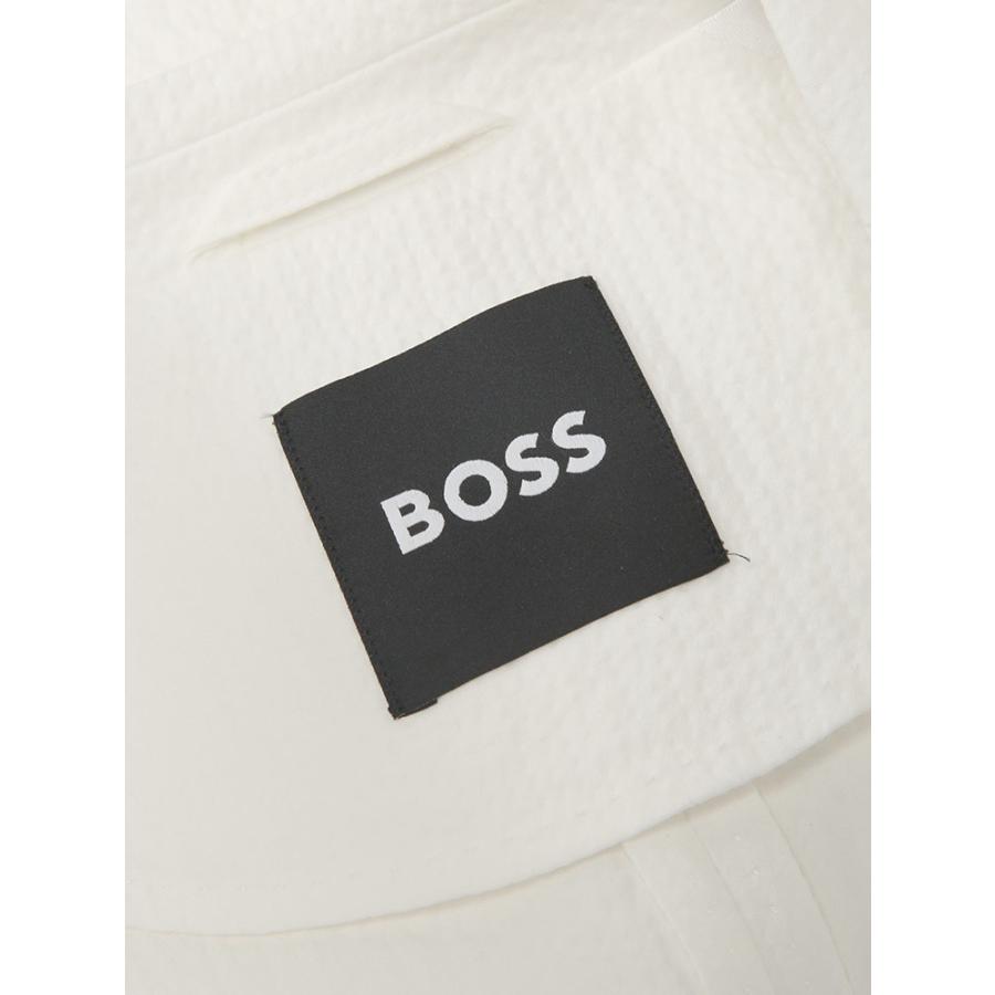 ヒューゴボス HUGO BOSS メンズ ジャケット シアサッカー シングル 2ツ釦 テーラード HBHANRY10279134 ブランド アウター フォーマル 春 夏の画像