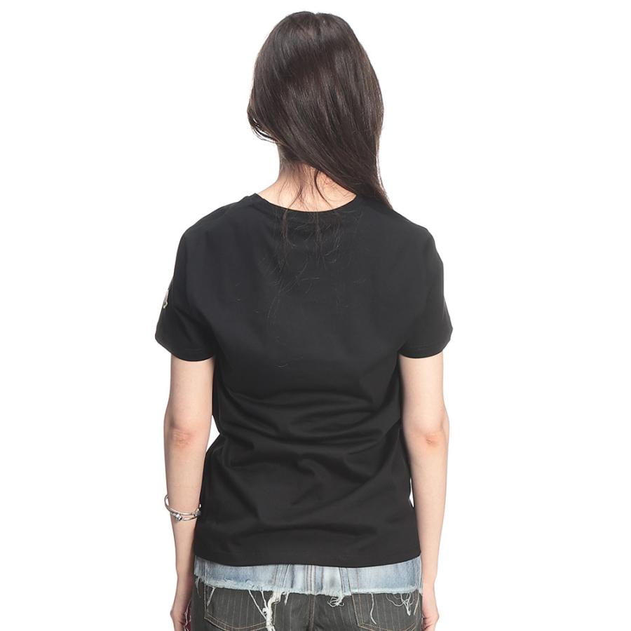 モンクレール MONCLER レディース Tシャツ 半袖 MCL8C73200V8058 クラシック ワンポイント クルーネック カットソー ブランド トップス コットン シンプル 春 夏の画像