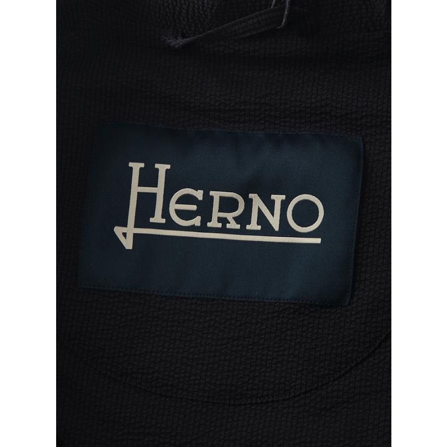 ヘルノ HERNO メンズ シャツ 半袖 シアサッカー レギュラーカラー スナップボタン HRCM000012U ブランド トップス 春 夏の画像