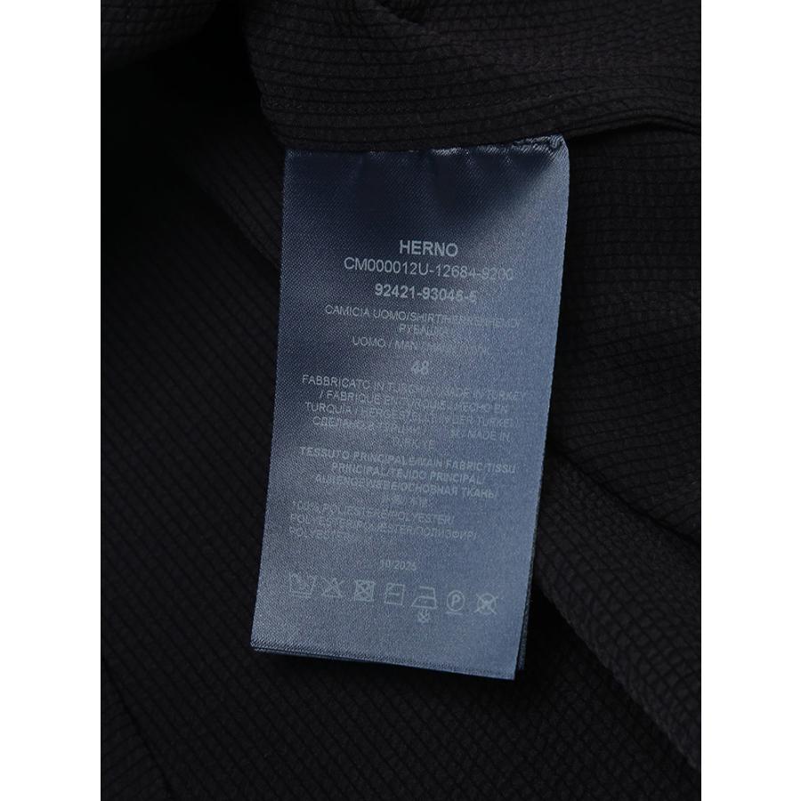 ヘルノ HERNO メンズ シャツ 半袖 シアサッカー レギュラーカラー スナップボタン HRCM000012U ブランド トップス 春 夏の画像