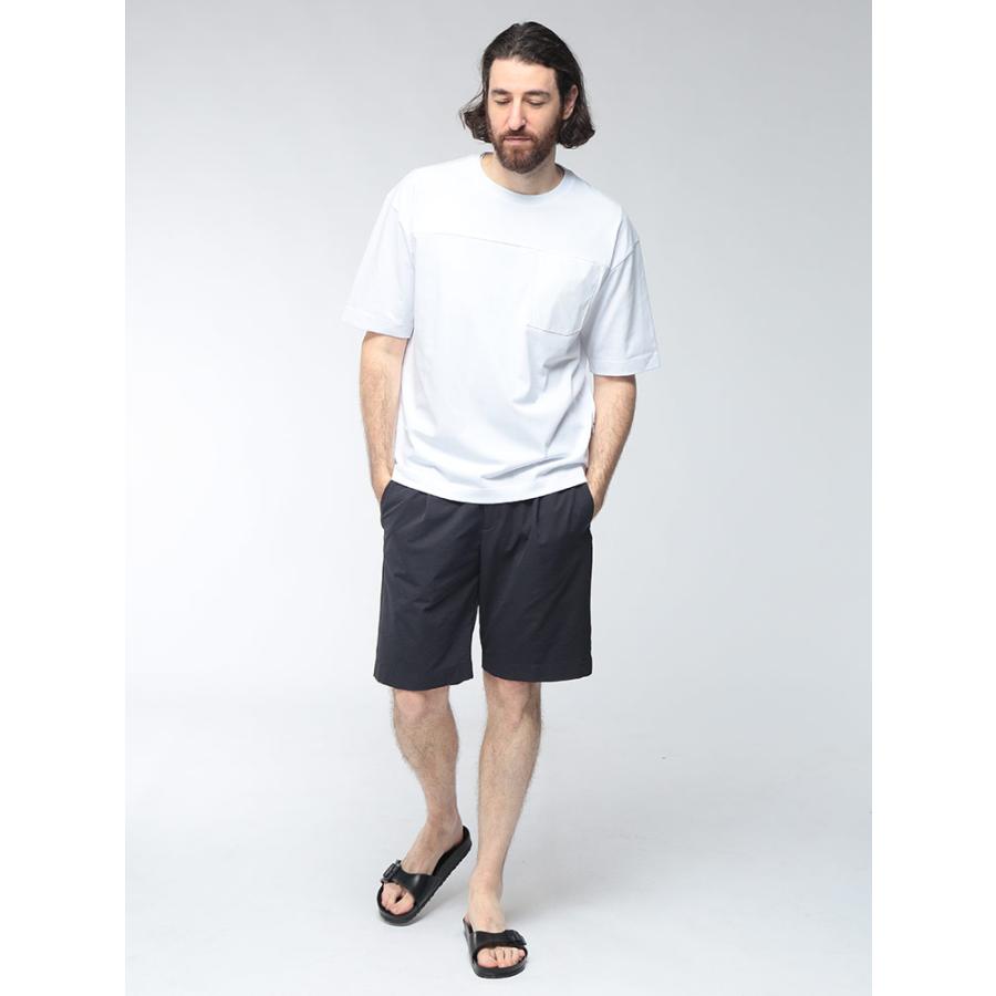 HERNO（ヘルノ） メンズ Tシャツ 半袖 アシンメトリー切替 胸ポケット
