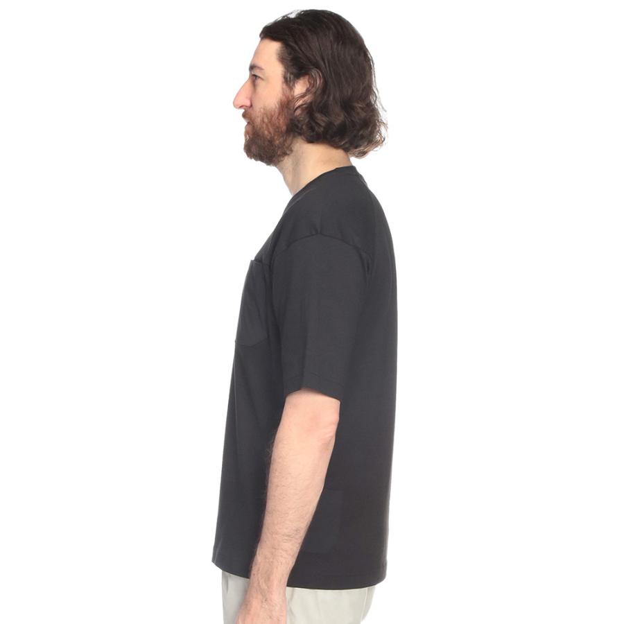 HERNO（ヘルノ） メンズ Tシャツ 半袖 アシンメトリー切替 胸ポケット