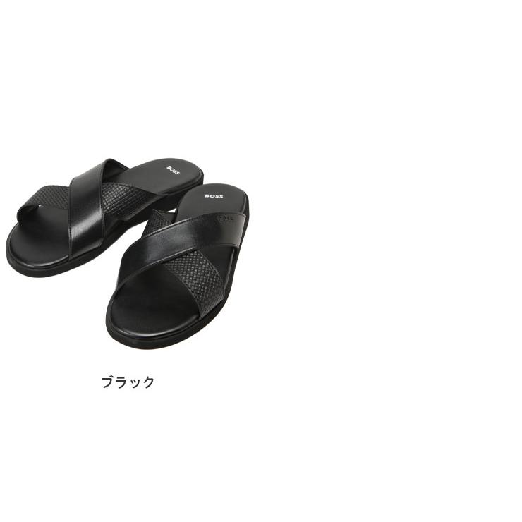 HUGO BOSS（ヒューゴ・ボス） メンズ サンダル 合成皮革 スライド