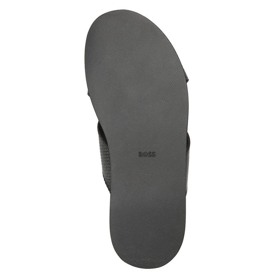 HUGO BOSS（ヒューゴ・ボス） メンズ サンダル 合成皮革 スライド