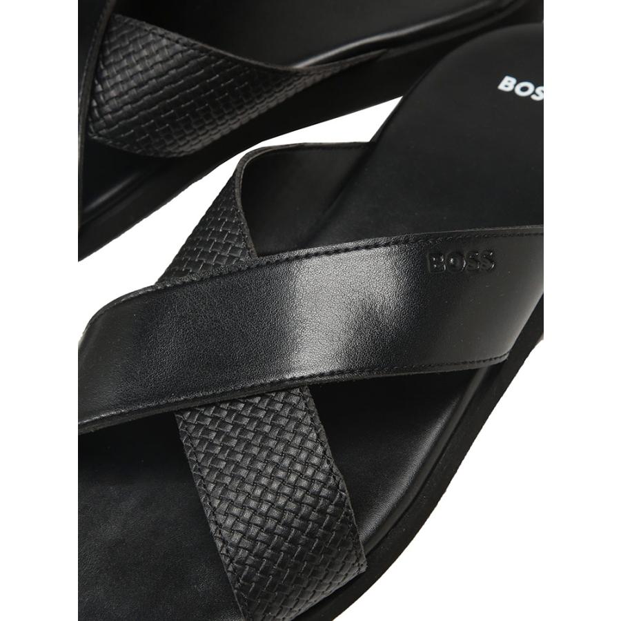HUGO BOSS（ヒューゴ・ボス） メンズ サンダル 合成皮革 スライド