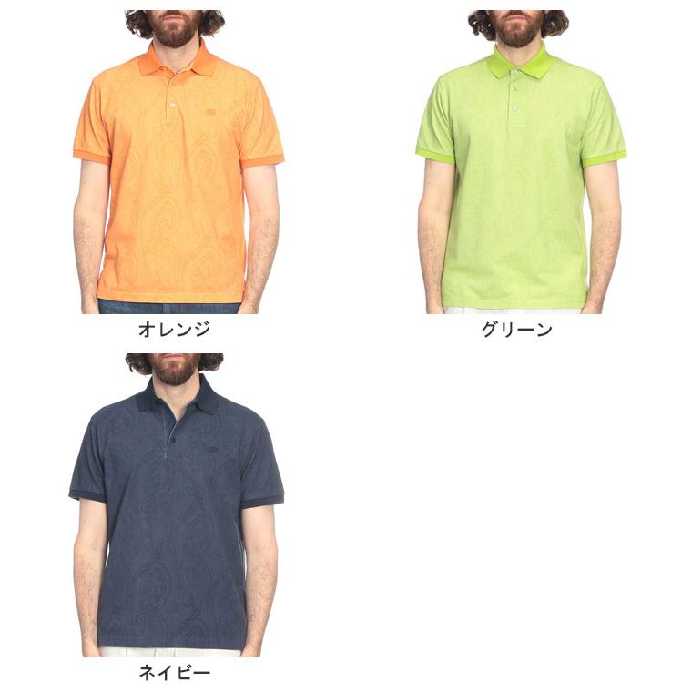 ETRO（エトロ） メンズ ポロシャツ 半袖 ペイズリー柄 ワンポイント