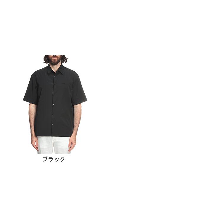 ヒューゴボス メンズ シャツ HUGO BOSS 半袖 ストレッチ エンボスロゴ