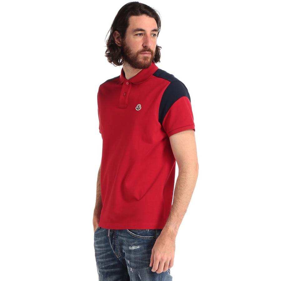 モンクレール メンズ ポロシャツ 半袖 Moncler バイカラー 切替 鹿の子 赤 ブランド トップス コットン Mc8a 24 ゼンオンライン 通販 Yahoo ショッピング