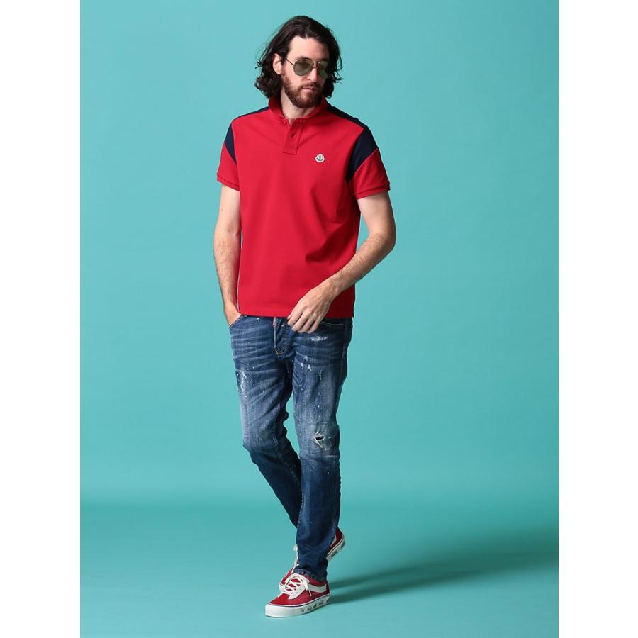 モンクレール メンズ ポロシャツ 半袖 Moncler バイカラー 切替 鹿の子 赤 ブランド トップス コットン Mc8a 24 ゼンオンライン 通販 Yahoo ショッピング