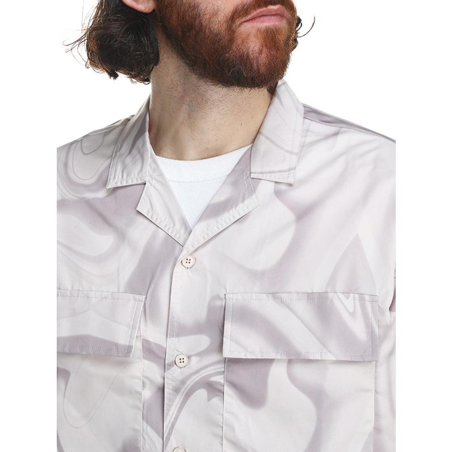 ボーラー シャツ BALR. 半袖 マーブル 開襟シャツ オープンカラー 