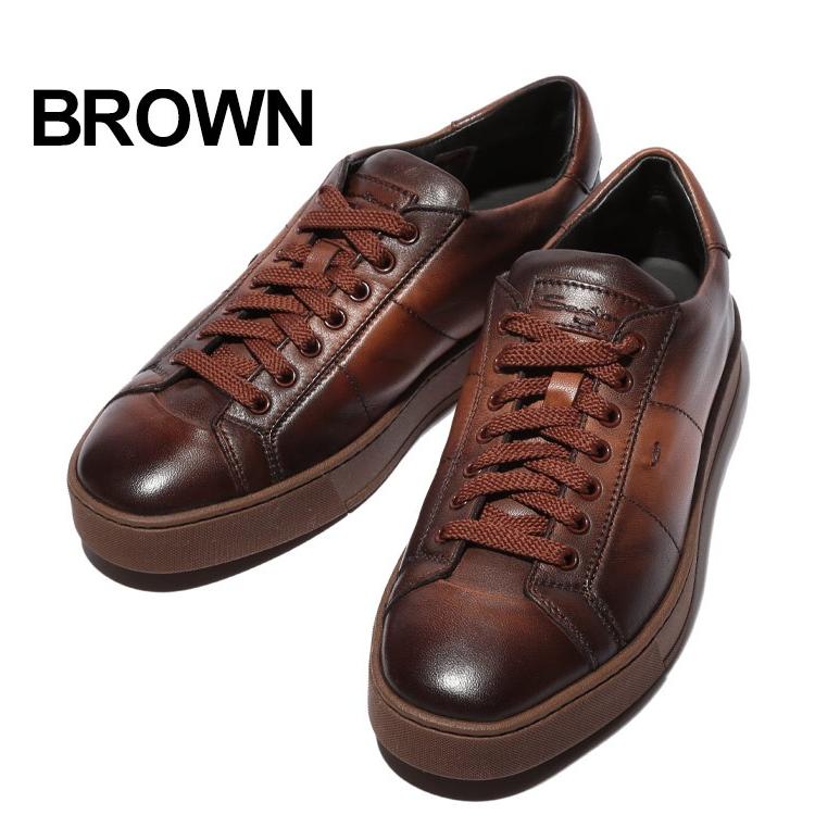 サントーニ Santoni スニーカー レザー レースアップ ローカット 茶色 ブランド メンズ 靴 シューズ Sa850gotm50 ゼンオンライン 通販 Yahoo ショッピング