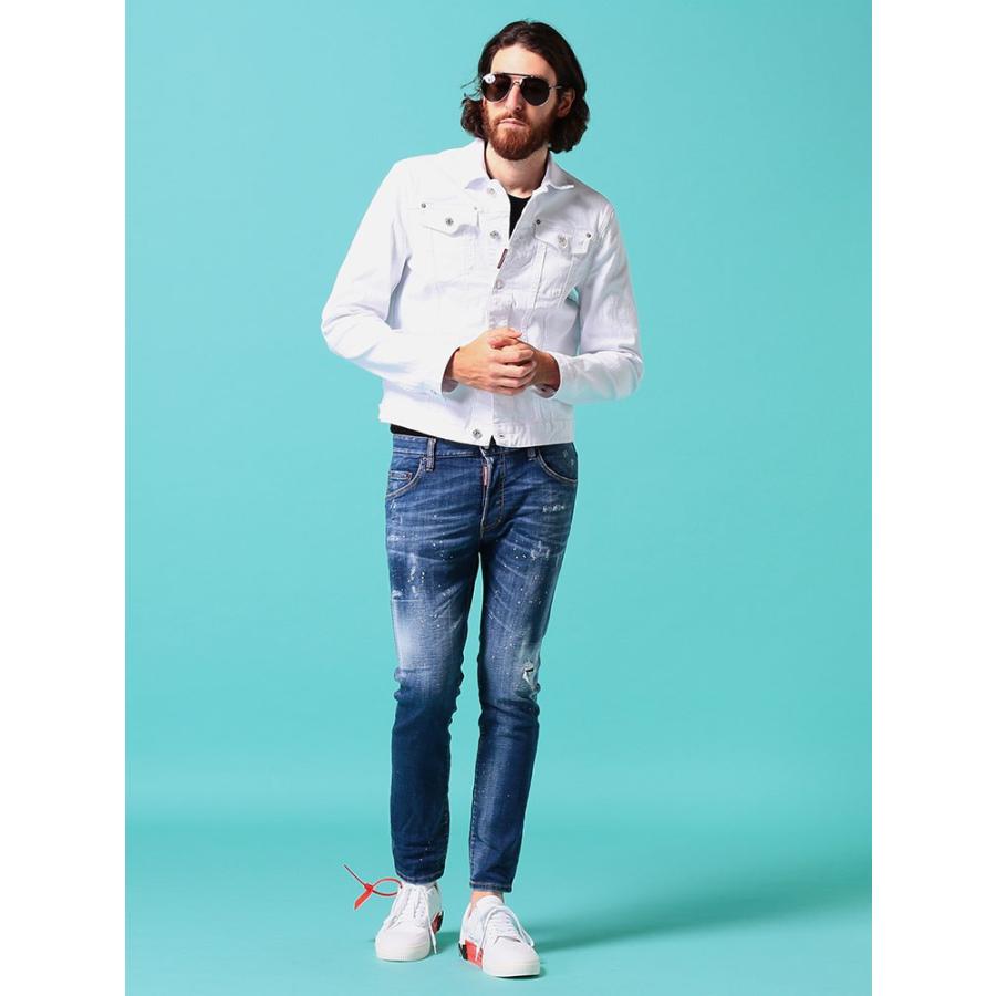 ディースクエアード メンズ デニムジャケット Dsquared2 ストレッチ Icon バックプリント ホワイトデニム ブランド メンズ アウター ブルゾンd2am0002s ゼンオンライン 通販 Yahoo ショッピング