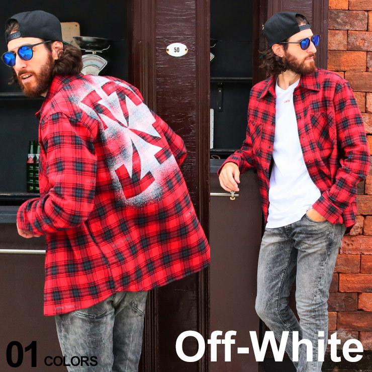 オフホワイト メンズ シャツ 長袖 OFF-WHITE チェック バックプリント ネルシャツ STENCIL FLANNEL CHECK ブランド  フランネル OWGA133E20FAB00 : 7674203174-24 : ゼンオンライン - 通販 - Yahoo!ショッピング