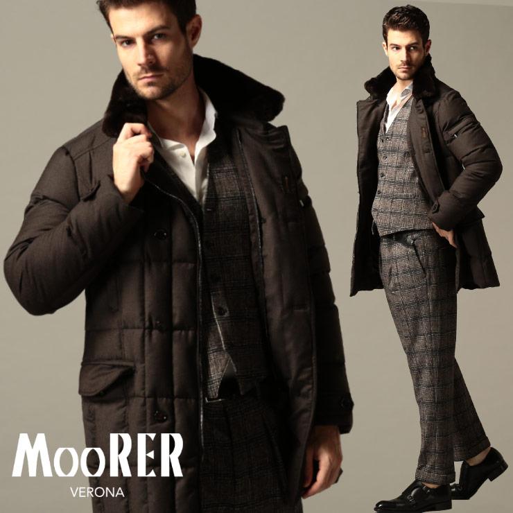 ワンサイズファッションのmoorer ムーレー ダウン Sale 2 A ムーレー メンズ ダウンジャケット Moorer モリス ウール カシミヤ ラビットファー ダブル Morris L1 Brown ブランド アウター ブルゾン ハーフ丈 Mrmorrisl1 コート アウター メンズファッションワンサイズ