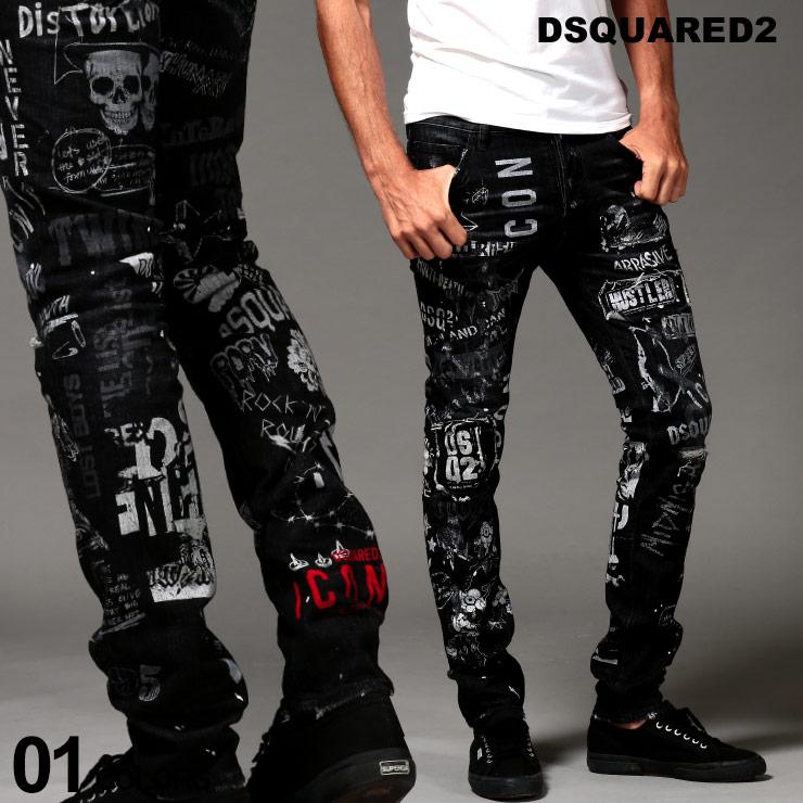 ディースクエアード メンズ デニムパンツ Dsquared2 ロックプリント ウォッシュ ダメージ ジーンズ Coolguy ブランド ボトムス ストレッチ D2la0008s ゼンオンライン 通販 Yahoo ショッピング