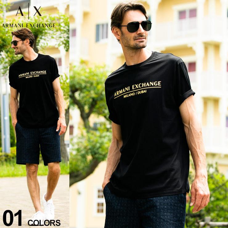 アルマーニエクスチェンジ メンズ Tシャツ Armani Exchange 箔ロゴ ゴールド プリント クルーネック 半袖 ブランド トップス コットン Ae3kztebzj9az ゼンオンライン 通販 Yahoo ショッピング