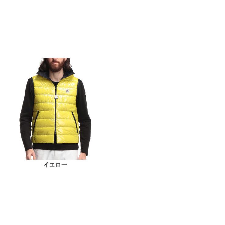 ダウンベスト ジャケット ブランド メンズ ライトダウン フード モンクレール フルジップ Lappe Lappe ブランド ラップ Moncler ナイロン アウター 蛍光 ネオンイエロー Mclappe1 51 ゼンオンライン