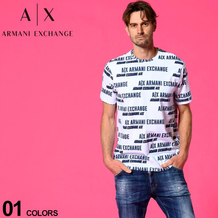 アルマーニエクスチェンジ メンズ Tシャツ Armani Exchange ロゴ 総柄 プリント クルーネック 半袖 White ブランド トップス コットン Ae3kztfczjh4z 12 ゼンオンライン 通販 Yahoo ショッピング
