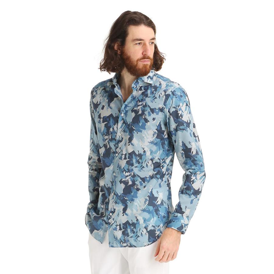 Gabriele Pasini ガブリエレ パジーニ 総柄 ホリゾンタルカラー 長袖 シャツ ブランド メンズ トップス 柄シャツ コットンシャツ Gp17genogp1722 ゼンオンライン 通販 Yahoo ショッピング