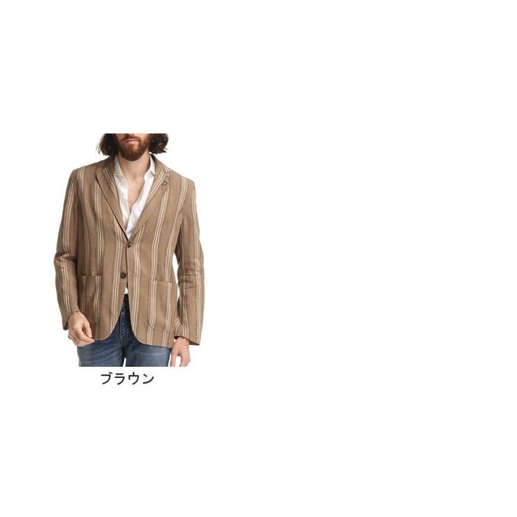 ラルディーニ Lardini メンズ 麻ジャケット ストライプ シングル 2ツ釦 シャツ ジャケット ブランド テーラード リネン Ldamac1390 ゼンオンライン 通販 Yahoo ショッピング