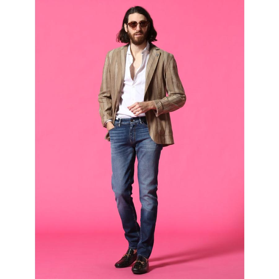 ラルディーニ Lardini メンズ 麻ジャケット ストライプ シングル 2ツ釦 シャツ ジャケット ブランド テーラード リネン Ldamac1390 ゼンオンライン 通販 Yahoo ショッピング