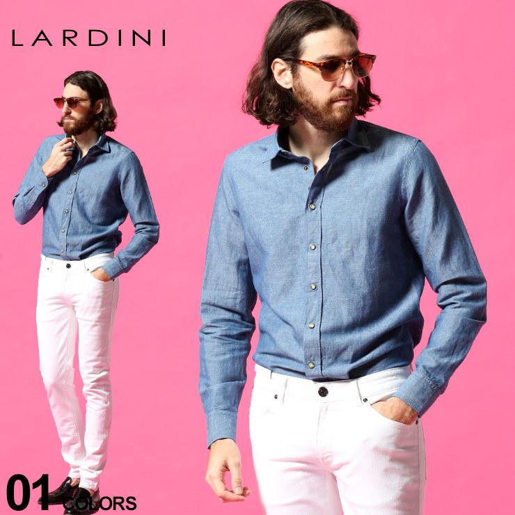 ラルディーニ メンズ Lardini 綿麻 デニム 長袖 シャツ ブランド トップス デニム リネン コットン 麻シャツ Ldoscarelc1378 ゼンオンライン 通販 Yahoo ショッピング