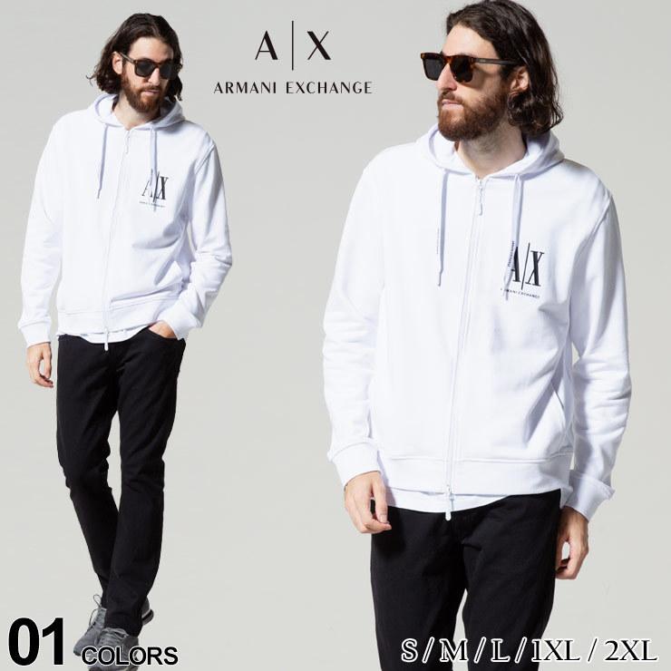 アルマーニエクスチェンジ メンズ Armani Exchange ロゴ 刺繍 フルジップ スウェット パーカー ブランド トップス スエット 白 Ae8nzmppzj1zz ゼンオンライン 通販 Yahoo ショッピング