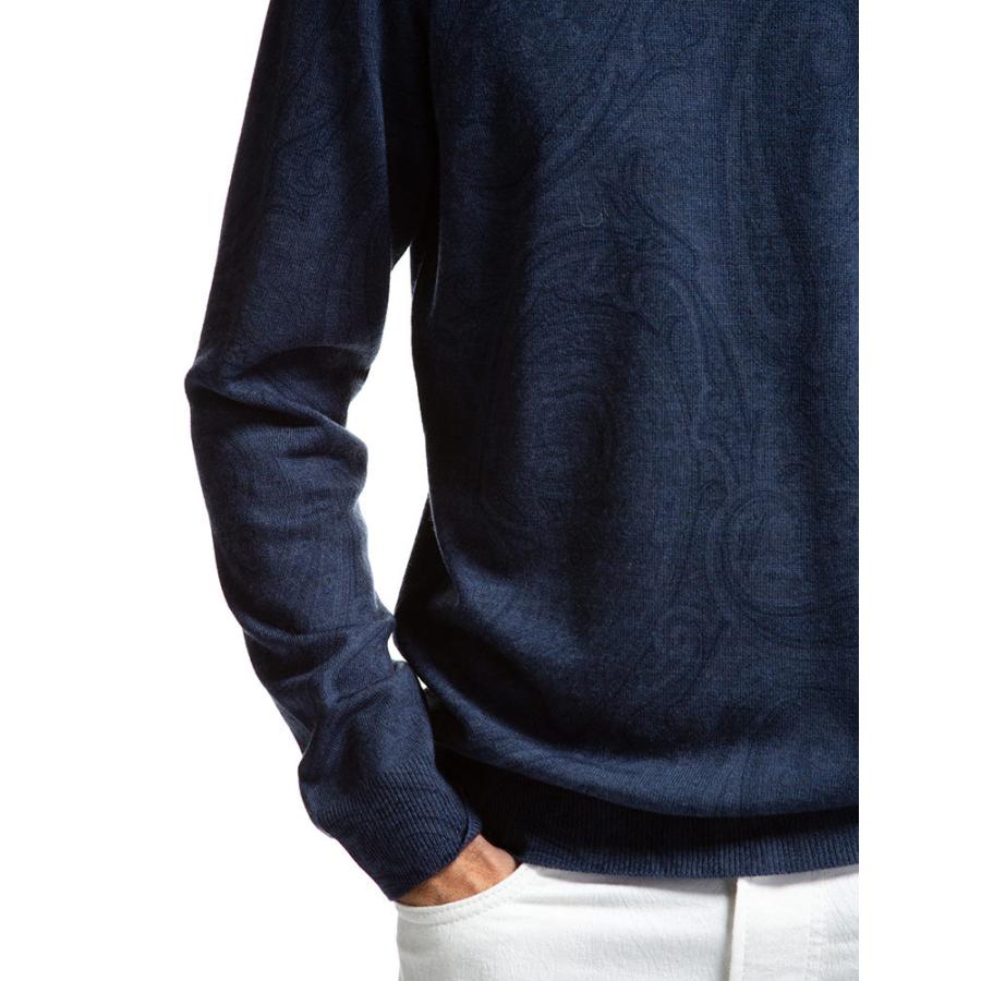 ETRO エトロ メンズ ウール100% ペイズリー 総柄 クルーネック ETRO エトロ メンズ ウール100% ペイズリー 総柄 クルーネック