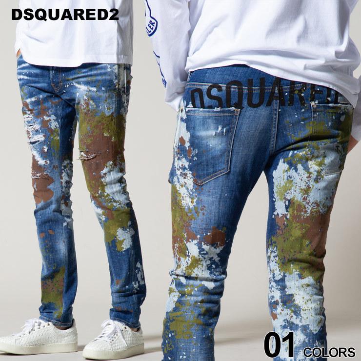 ディースクエアード メンズ Dsquared2 ロゴ カモフラージュ ペイント ダメージ ボタンフライ ジーンズ Coolguy ブランド 迷彩 デニム D2slb0957s ゼンオンライン 通販 Yahoo ショッピング