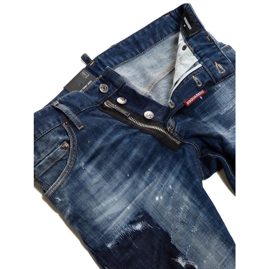 ディースクエアード パンツ メンズ DSQUARED2 ダメージ加工 ボタン 