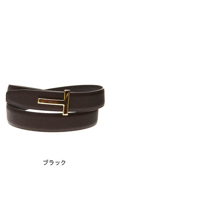 トム フォード メンズ ベルト TOM FORD レザー Tバックル ベルト TFTB224TLCL220 2024_vt｜zen｜02