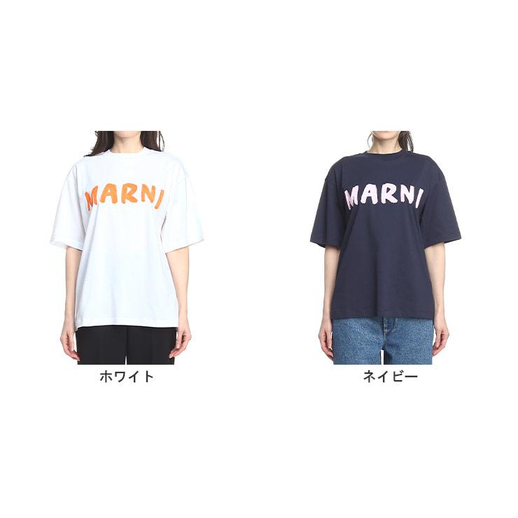 マルニ MARNI Tシャツ 半袖 レディース カットソー ロゴ プリント シロ