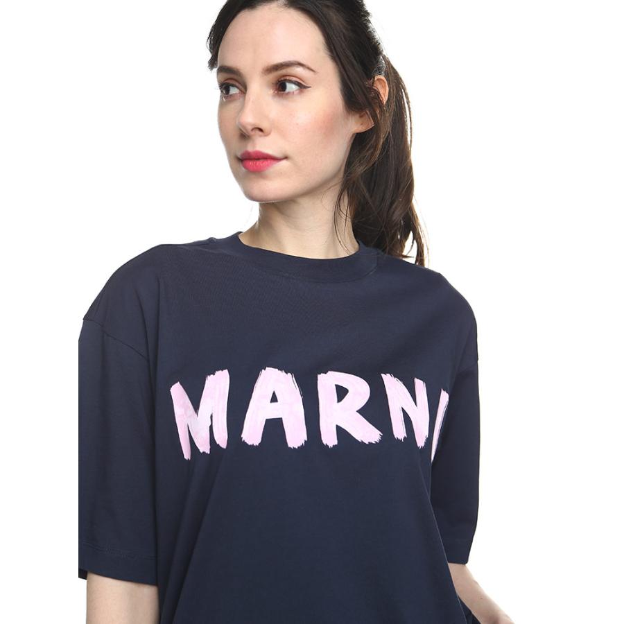 マルニ MARNI Tシャツ 半袖 レディース カットソー ロゴ プリント シロ