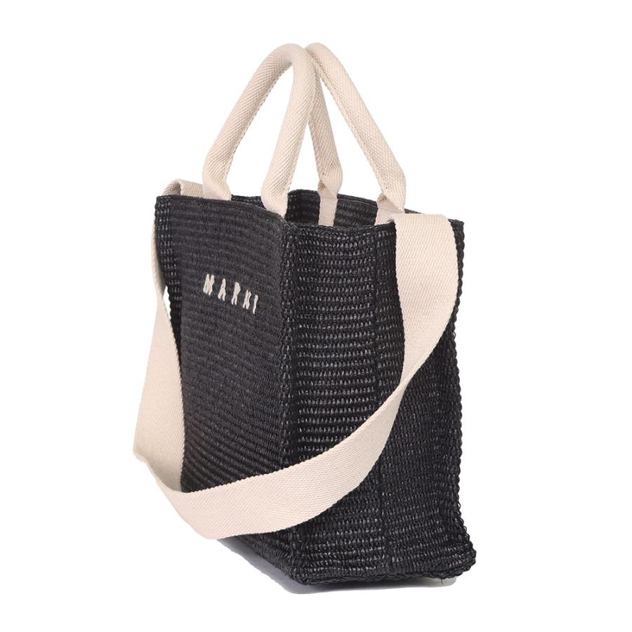 MARNI マルニ ブラック スモール トート バッグ ロゴ ショルダー MARNI マルニ ブラック スモール トート バッグ ロゴ ショルダー