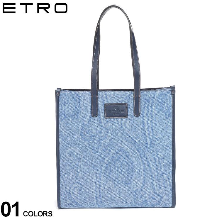 ETRO エトロ バッグ トートバッグ メンズ ペイズリー柄 デニム ETRO エトロ バッグ トートバッグ メンズ ペイズリー柄 デニム