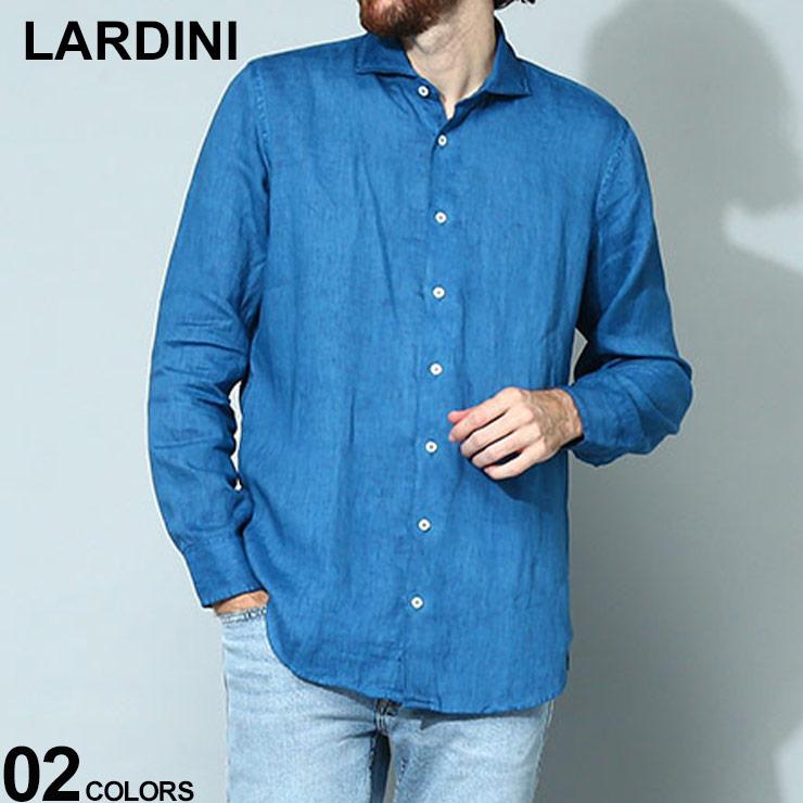 ラルディーニ LARDINI シャツ 長袖シャツ 麻シャツリネンシャツ